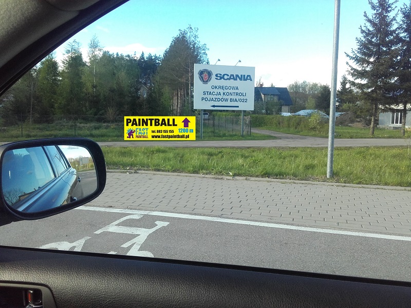 Dojazd do pola paintballowego w Dzikich